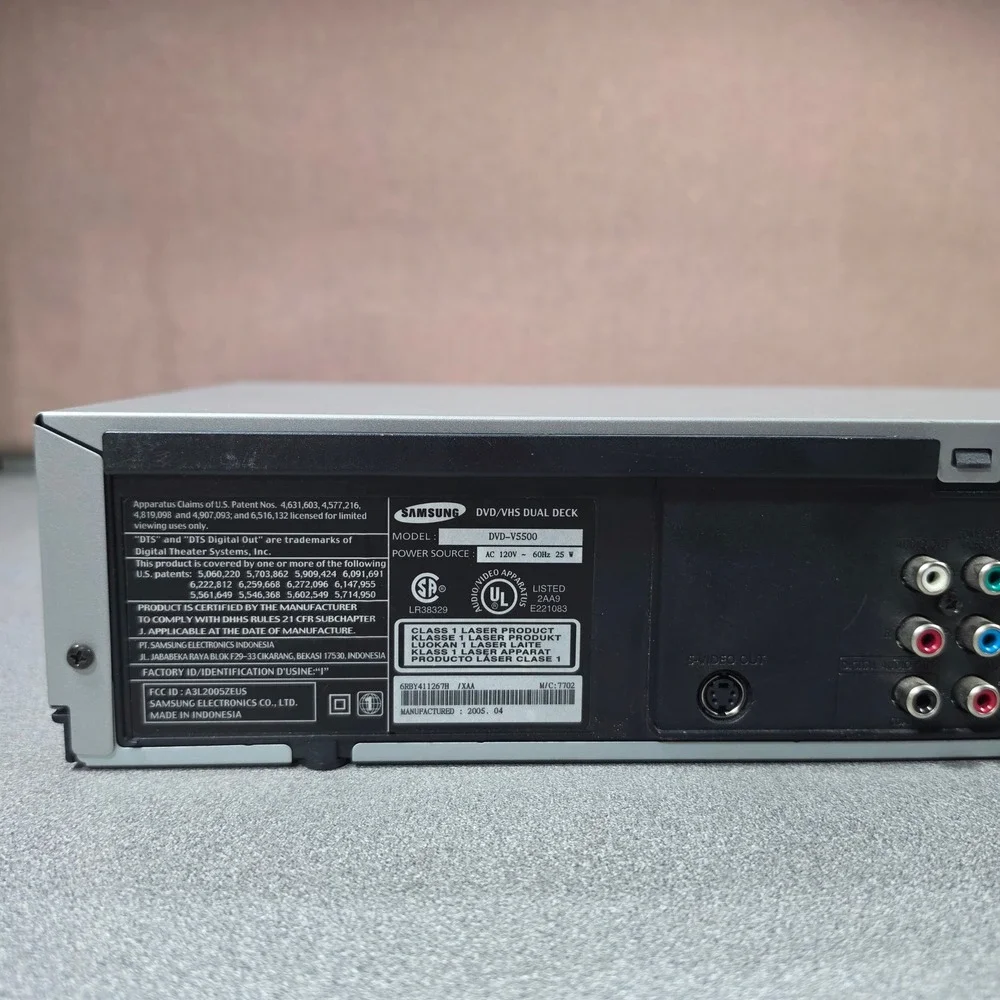 Samsung DVD/VHS Dual Deck Player DVD-V5500 4-Head Hi-Fi DVD NOT WORKING